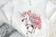 Fairy Unicorn Sublimation PNG Clipart Product Image 2