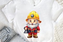 Funny Fireman Gnome Sublimation PNG Clipart Product Image 2
