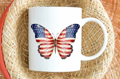 Patriotic American Flag Butterfly PNG Clipart Product Image 2