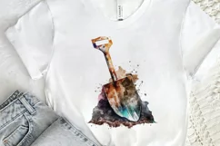 Watercolor Miner Pick Shovel PNG Clipart Product Image 2
