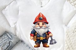 Funny Fireman Gnome Sublimation PNG Clipart Product Image 2