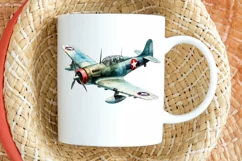 Fighter Aircraft Watercolor PNG Clipart Product Image 2