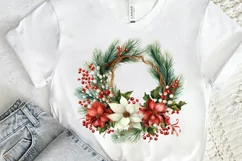 Christmas Holiday Wreath PNG Clipart Product Image 2