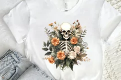 Floral Skeletons Sublimation PNG Clipart Product Image 2
