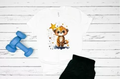 Watercolor cute animal superstar PNG Clipa Product Image 2