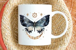 Fairy Night Moth and Moon PNG Clipart Product Image 2