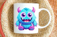 Cute Monster Watercolor Sublimation PNG Clipart Product Image 2
