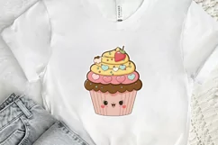 Cute Kawaii Cupcakes Valentine Stickers PNG Clipart Product Image 2