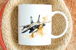 Fighter Aircraft Watercolor PNG Clipart Product Image 2