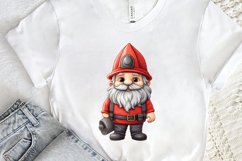 Funny Fireman Gnome Sublimation PNG Clipart Product Image 2
