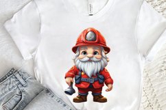 Funny Fireman Gnome Sublimation PNG Clipart Product Image 2