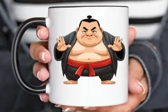 Funny Japanese Sumo Wrestler PNG Clipart Product Image 2