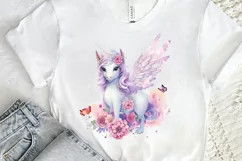 Fairy Unicorn Sublimation PNG Clipart Product Image 2