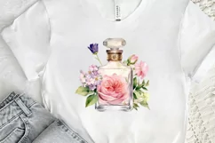 Vintage Perfume Bottles Watercolor PNG Clipart Product Image 2