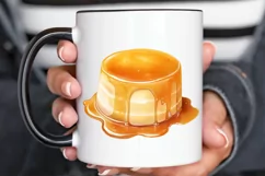 Watercolor Crème Caramel PNG Clipart Product Image 2