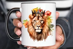 Watercolor King Lion Sublimation PNG Clipart Product Image 2