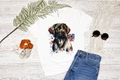 Watercolor Patriotic Dog PNG Clipart Product Image 2