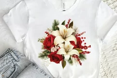 Christmas Flower Bouquet PNG Clipart Product Image 2