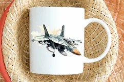 Fighter Aircraft Watercolor PNG Clipart Product Image 2