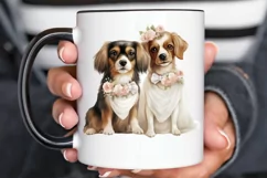 Dog Bride and Dog Groom PNG Clipart Product Image 2