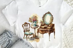 Watercolor Victorian Furniture png clipart Product Image 2