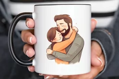 Dad and Daughter Father's Day PNG Clipart Product Image 2