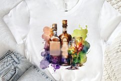 Watercolor Alcohol clipart png clipart Product Image 2