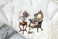 Watercolor Victorian Furniture png clipart Product Image 2