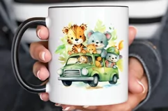 Cute Animal Safari Watercolor PNG Clipart Product Image 2