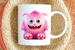 Cute Monster Watercolor Sublimation PNG Clipart Product Image 2