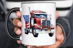 Patriotic Truck Sublimation PNG Clipart Product Image 2