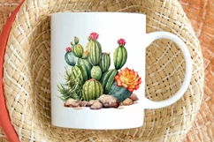 Cactus House Watercolor Sublimation PNG Clipart Product Image 2
