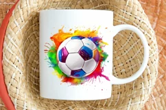 Watercolor Football PNG Clipart Product Image 2