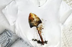 Watercolor Miner Pick Shovel PNG Clipart Product Image 2