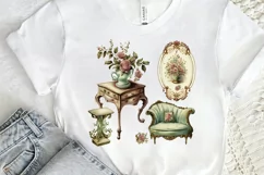 Watercolor Victorian Furniture png clipart Product Image 2
