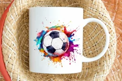 Watercolor Football PNG Clipart Product Image 2