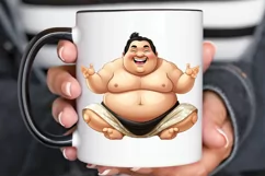 Funny Japanese Sumo Wrestler PNG Clipart Product Image 2