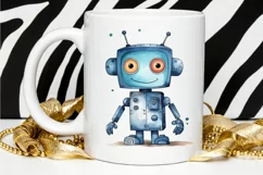 Robot Boy Watercolor Sublimation PNG Clipart Product Image 2