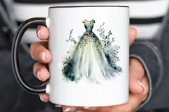 Watercolor Wedding Dress PNG Clipart Product Image 3