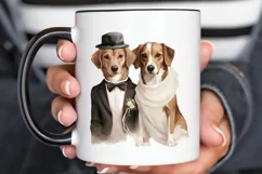 Dog Bride and Dog Groom PNG Clipart Product Image 2
