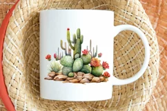 Cactus House Watercolor Sublimation PNG Clipart Product Image 2