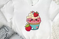 Cute Kawaii Cupcakes Valentine Stickers PNG Clipart Product Image 2