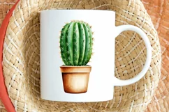 Cactus House Watercolor Sublimation PNG Clipart Product Image 2
