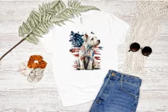 Watercolor Patriotic Dog PNG Clipart Product Image 2