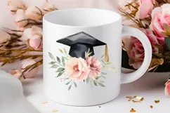 Floral Graduation Caps Sublimation PNG Clipart Product Image 2