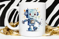 Robot Boy Watercolor Sublimation PNG Clipart Product Image 2