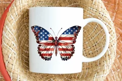 Patriotic American Flag Butterfly PNG Clipart Product Image 2