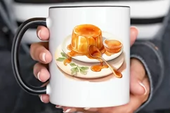 Watercolor Crème Caramel PNG Clipart Product Image 2