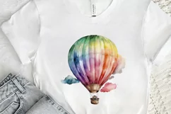 Watercolor Hot Air Balloon PNG Clipart Product Image 2