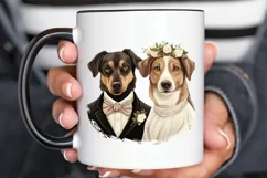 Dog Bride and Dog Groom PNG Clipart Product Image 2